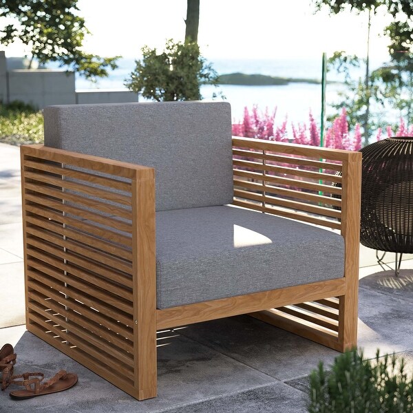 Carlsbad Teak Wood Outdoor Patio Armchair