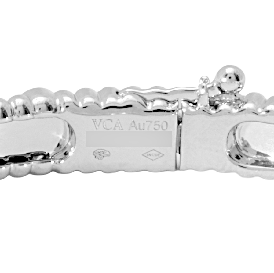 Van Cleef & Arpels Perlet Sweet Clover Bracelet 18K White Gold Diamond VCARP6X900