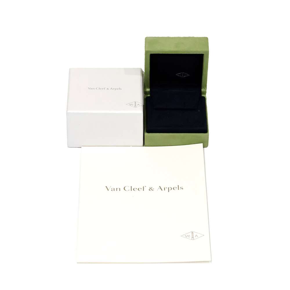 Van Cleef & Arpels Lotus Earrings 18K White Gold Diamond VCARO96B00