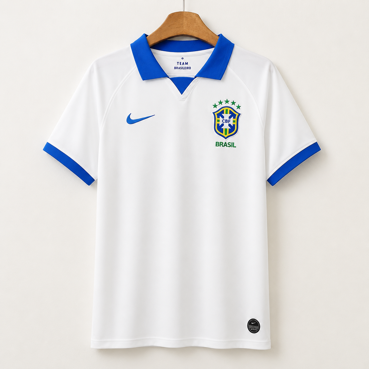 2019 Copa América Brazil National Team Away White Football Jersey Training Kit