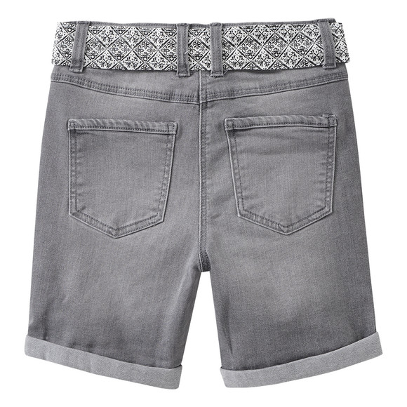 Yigga Mädchen Jeansshorts mit Stoffgürtel