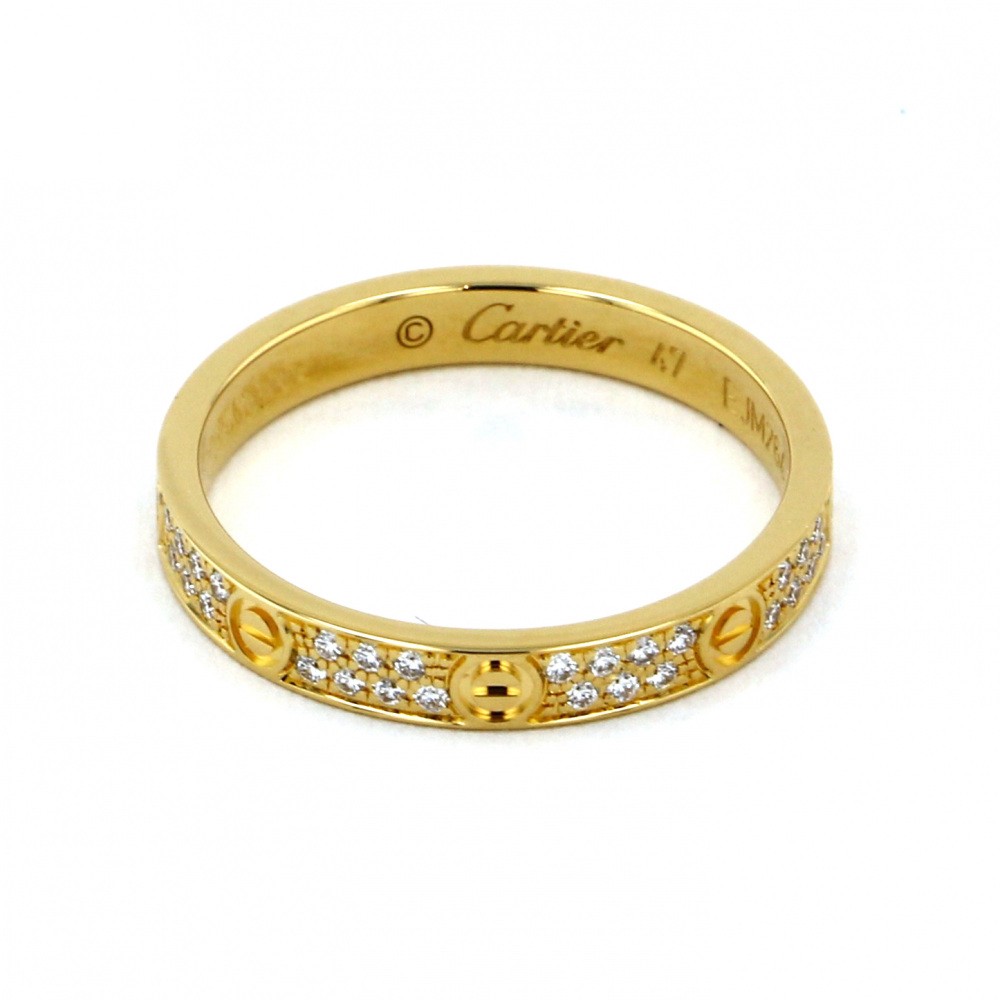 Cartier Love Sm Ring 18K Yellow Gold Diamond