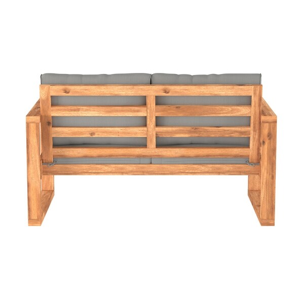Middlebrook Hudson Acacia Frame Love Seat