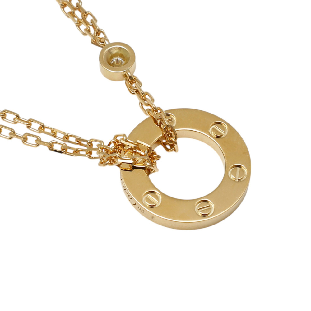 Cartier Love 2 Diamonds Necklace 18K Yellow Gold Diamond B7219500
