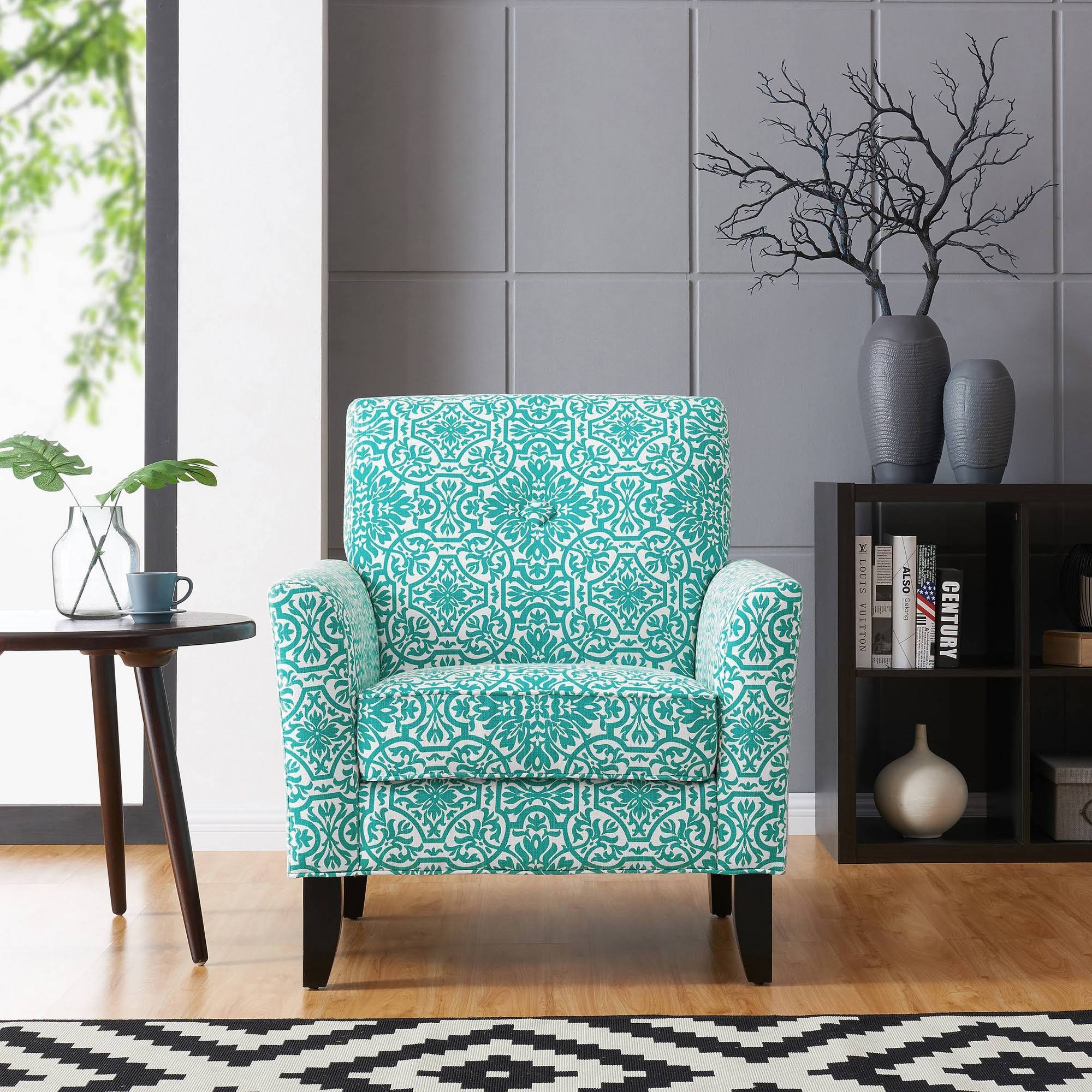 Handy Living Adrian Arm Chair - Turquoise