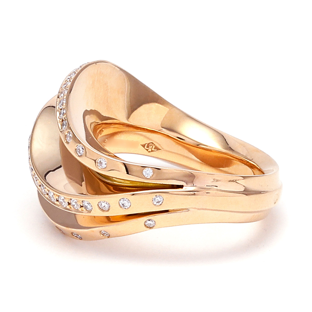 Cartier Nouvelle Berg Ring 18K Rose Gold Diamond