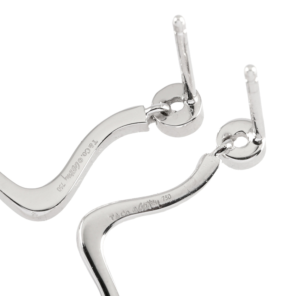 Tiffany & Co. Tiffany K18WG White Gold Earrings Diamond