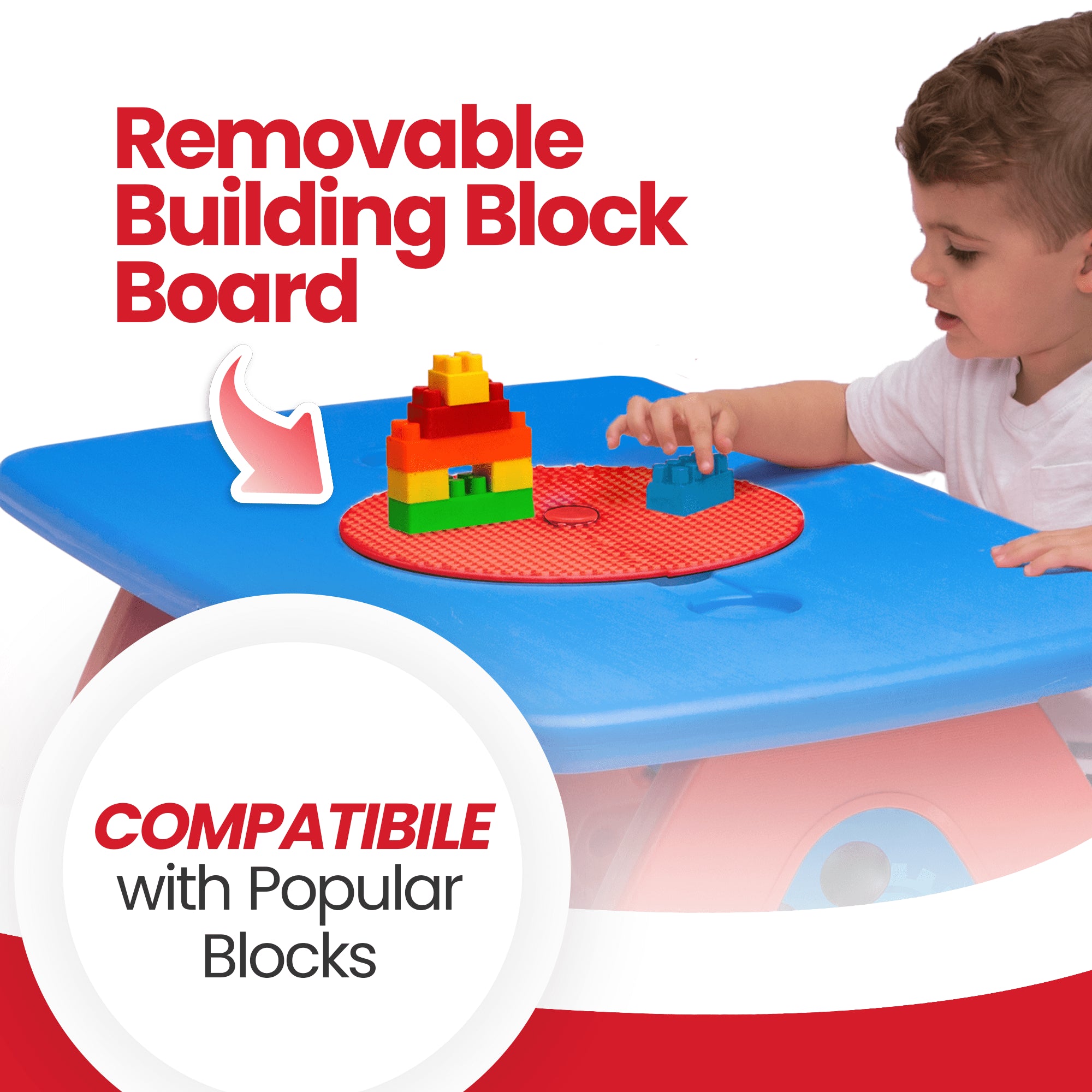 Mickey Mouse Picnic Table with Block Baseplate and Cupholders