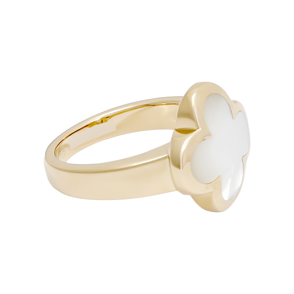 Van Cleef & Arpels Pure Alhambra Ring 18K Yellow Gold Mother of Pearl VCARA35900