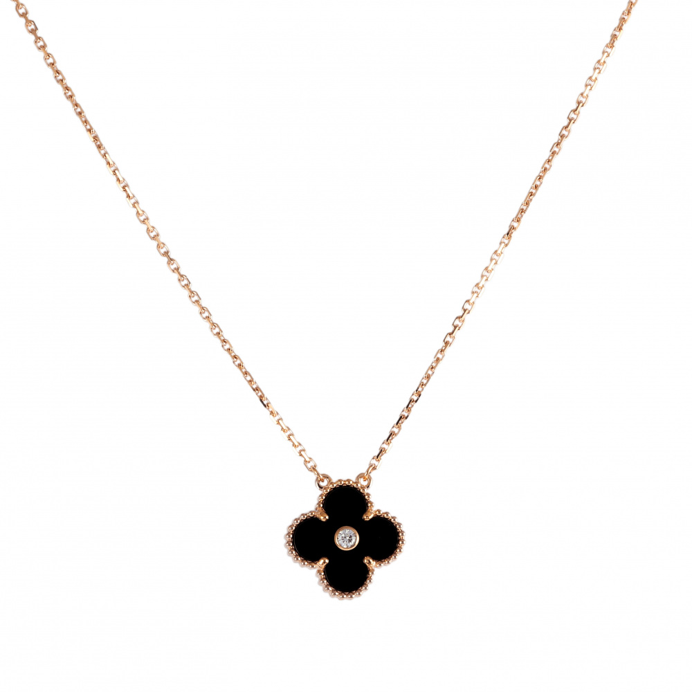 Van Cleef & Arpels Vintage Alhambra Holiday Exclusive Necklace 18K Rose Gold