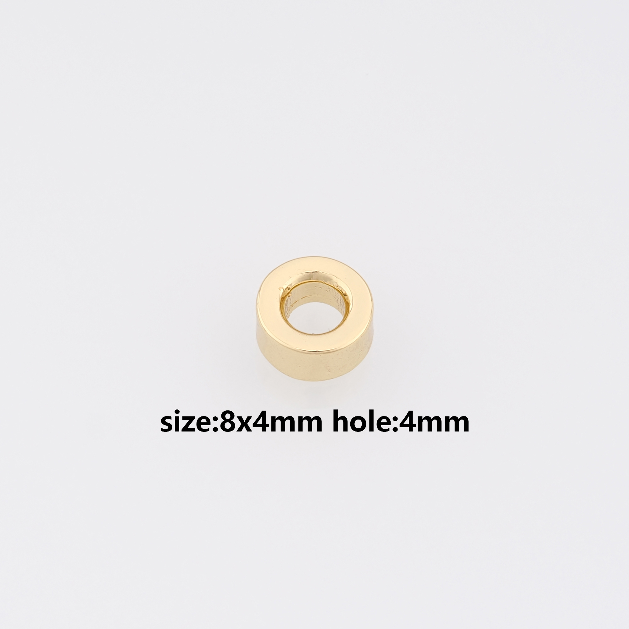18K Gold Filled Round Flat Spacer Beads,Dainty Round Spacer Beads,DIY Jewelry Making Supply