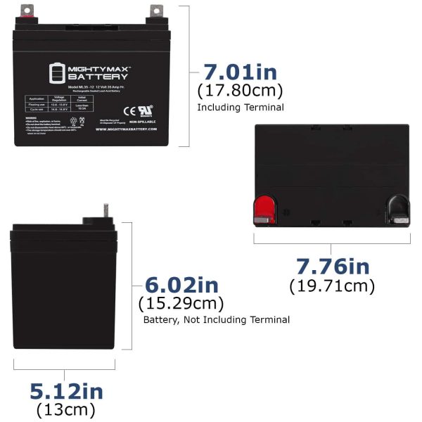 ML35-12   12V 35AH DC Deep Cycle SLA SOLAR ENERGY Storage Battery