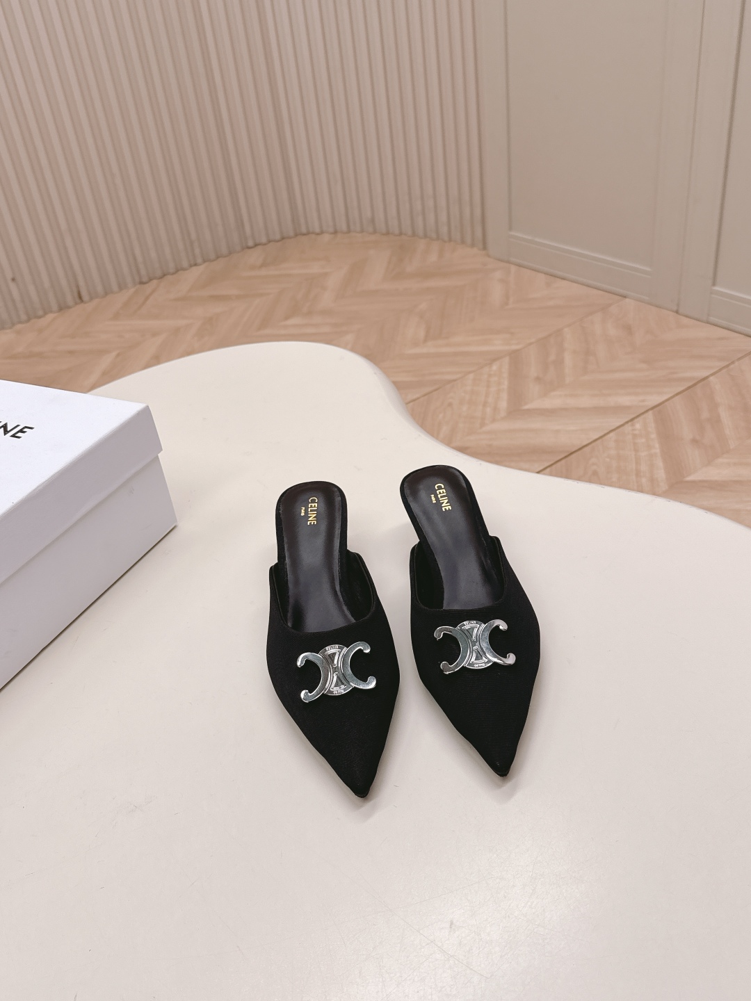 Celine's new Arc de Triomphe kitten-heel sandals - cnluxepick