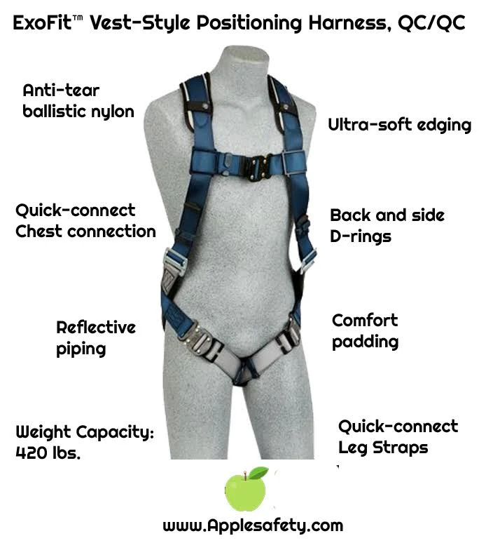 DBI-SALA ExoFit Vest-Style Positioning Harness - Small 1108575