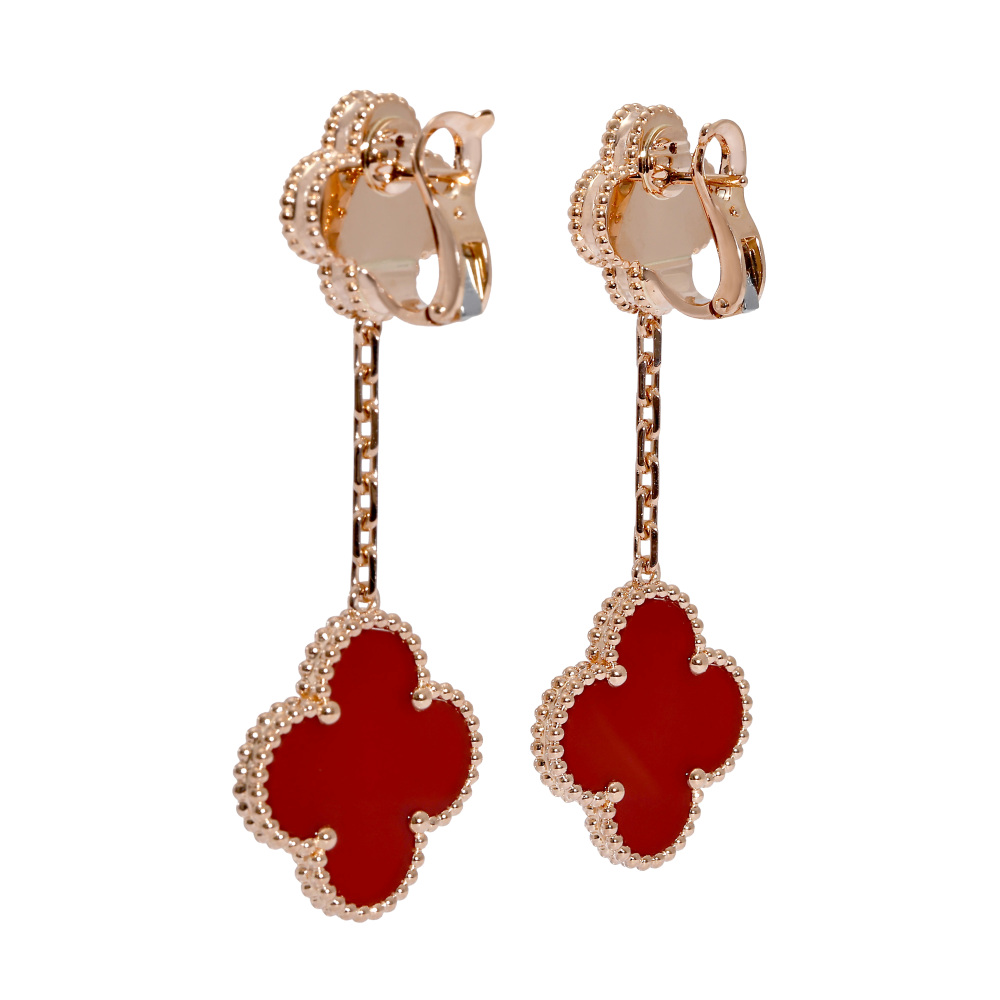 Van Cleef & Arpels Magic Alhambra 2 Motifs Earrings 18K Rose Gold VCARP7RQ00