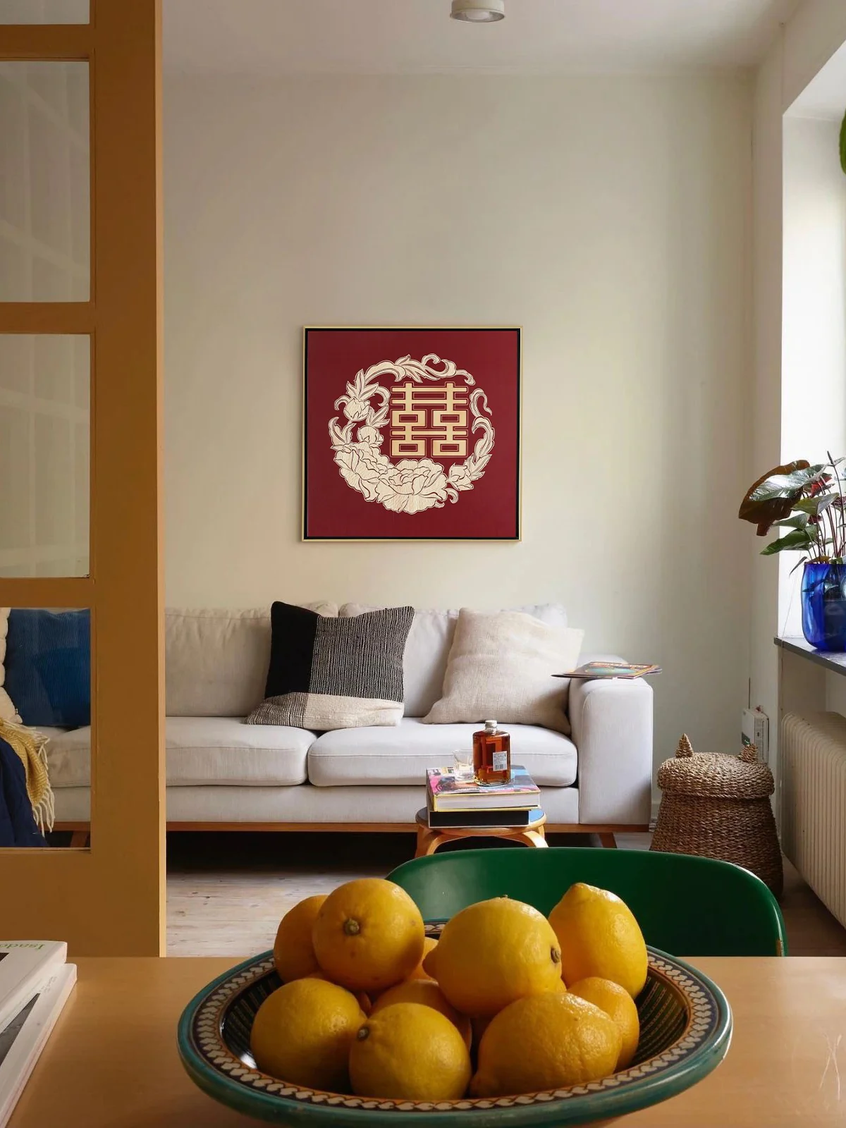 AH226 - Hand-carved Yellow Poplar Wood Painting 