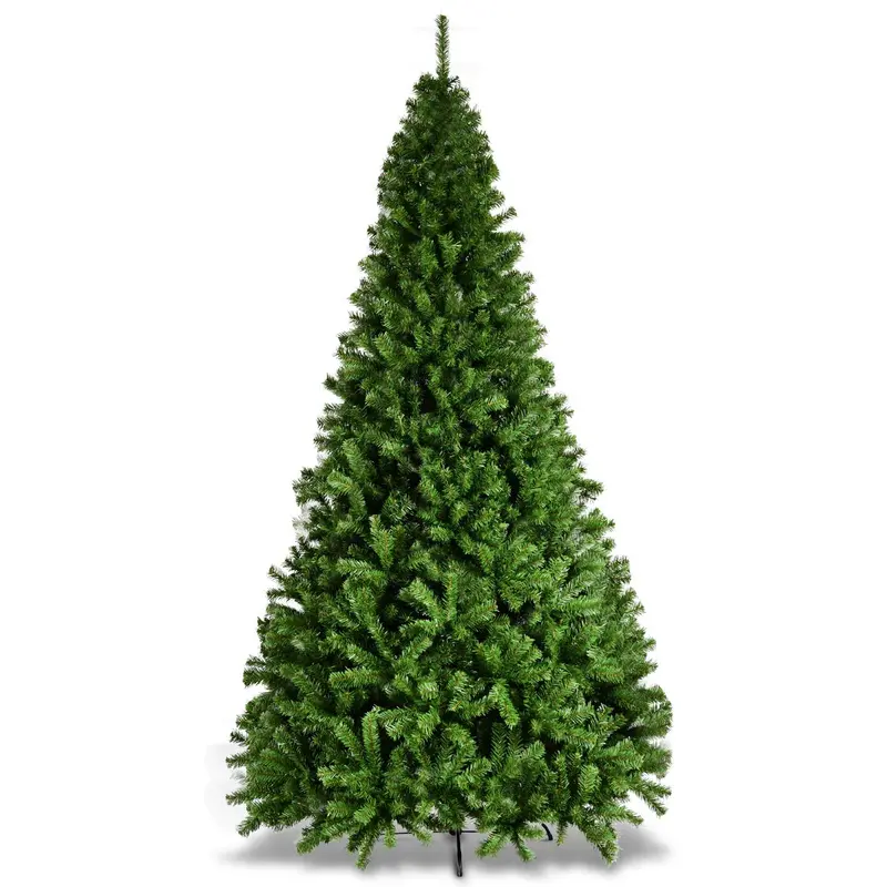 Premium Hinged Spruce Christmas Tree – Unlit Artificial Xmas Tree with Heavy-Duty Metal Stand