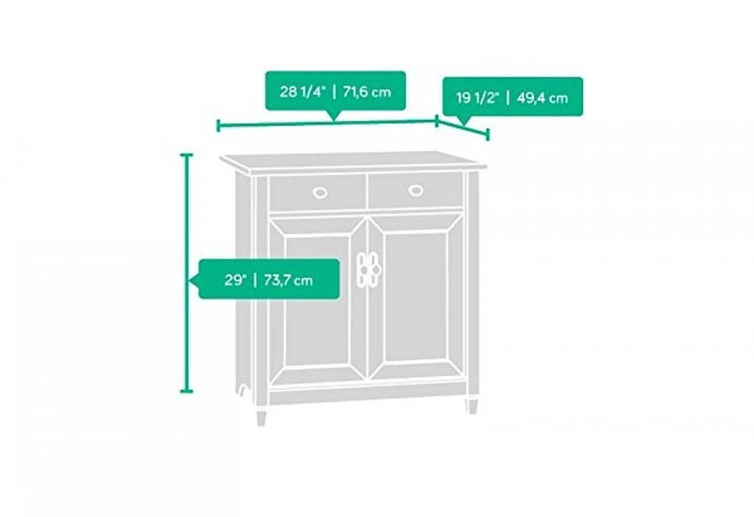 Sauder Edge Water Utility Stand | Estate Black
