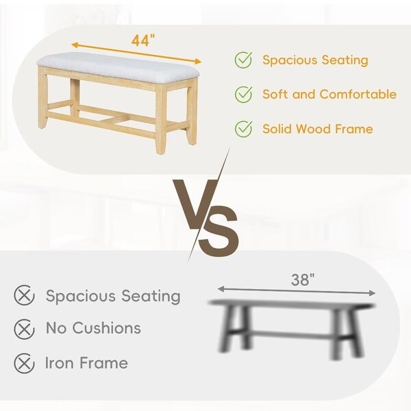 Extendable Dining Table Set,with Removable Leaf and Upholstered Chairs