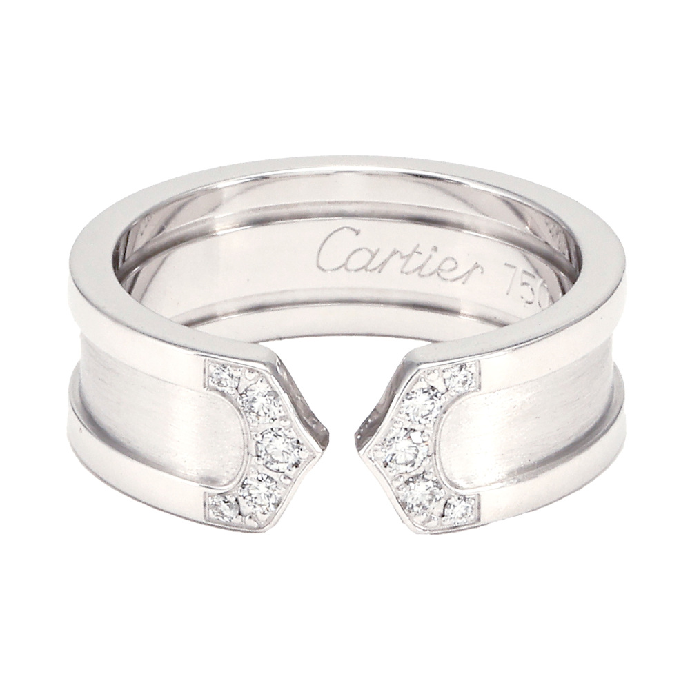 Cartier C Do Ring 18K White Gold Diamond B4044200