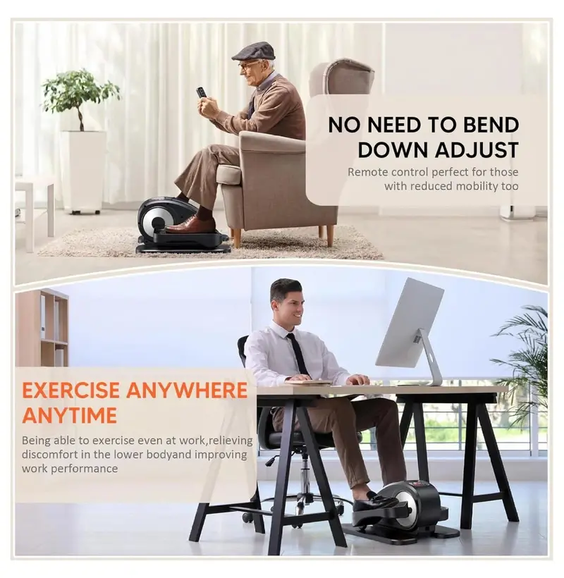 Seated Mini Elliptical Trainer – Fully Assembled Under-Desk Exercise Machine