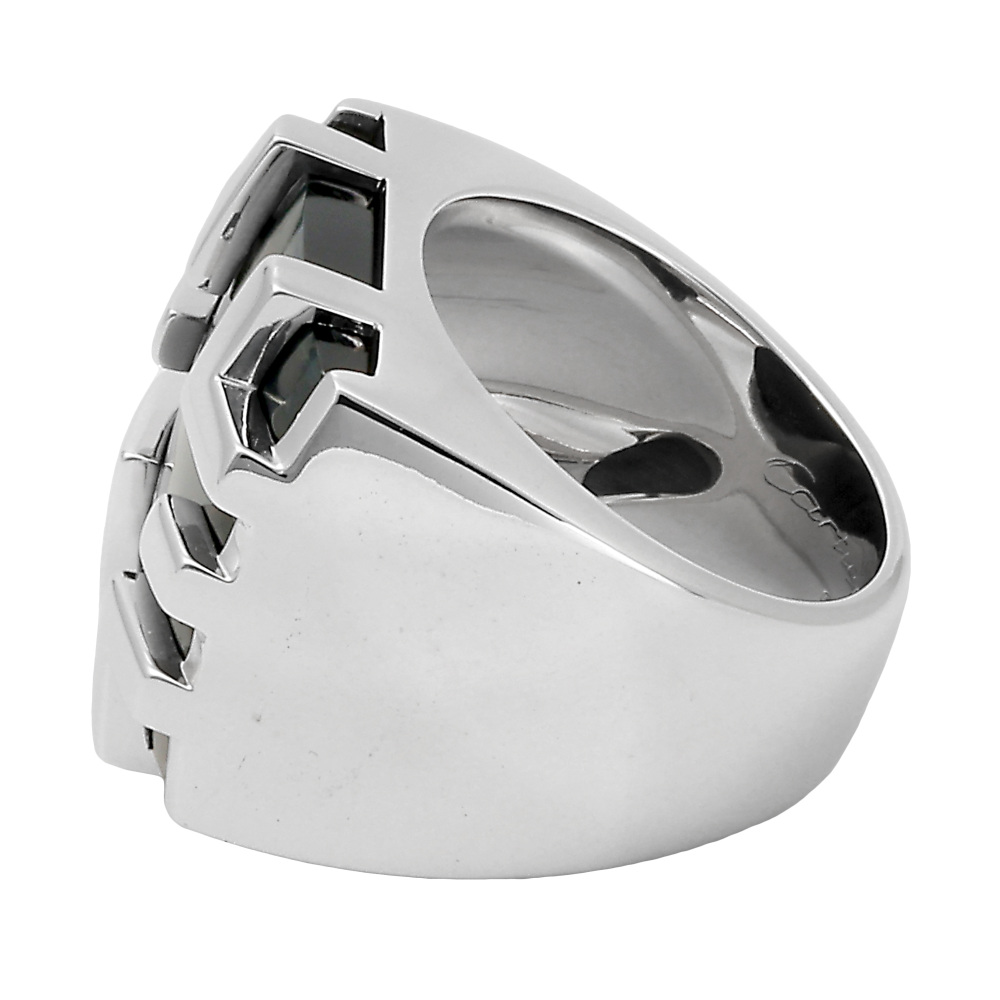 Cartier Kiss of the Dragon Tiger Eye 18k White Gold Ring