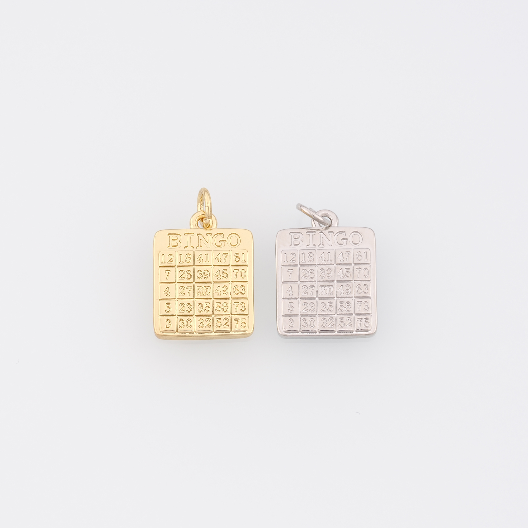 18K Gold Filled Rectangle Pendant,Rectangle Charm Earrings Necklace for DIY Jewelry Making Supply