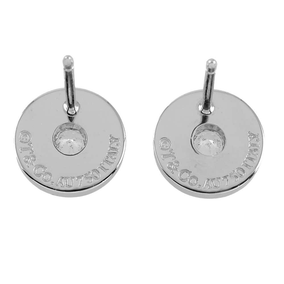Tiffany & Co. Tiffany 1837 Circle Earrings 18K White Gold Diamond 33285663