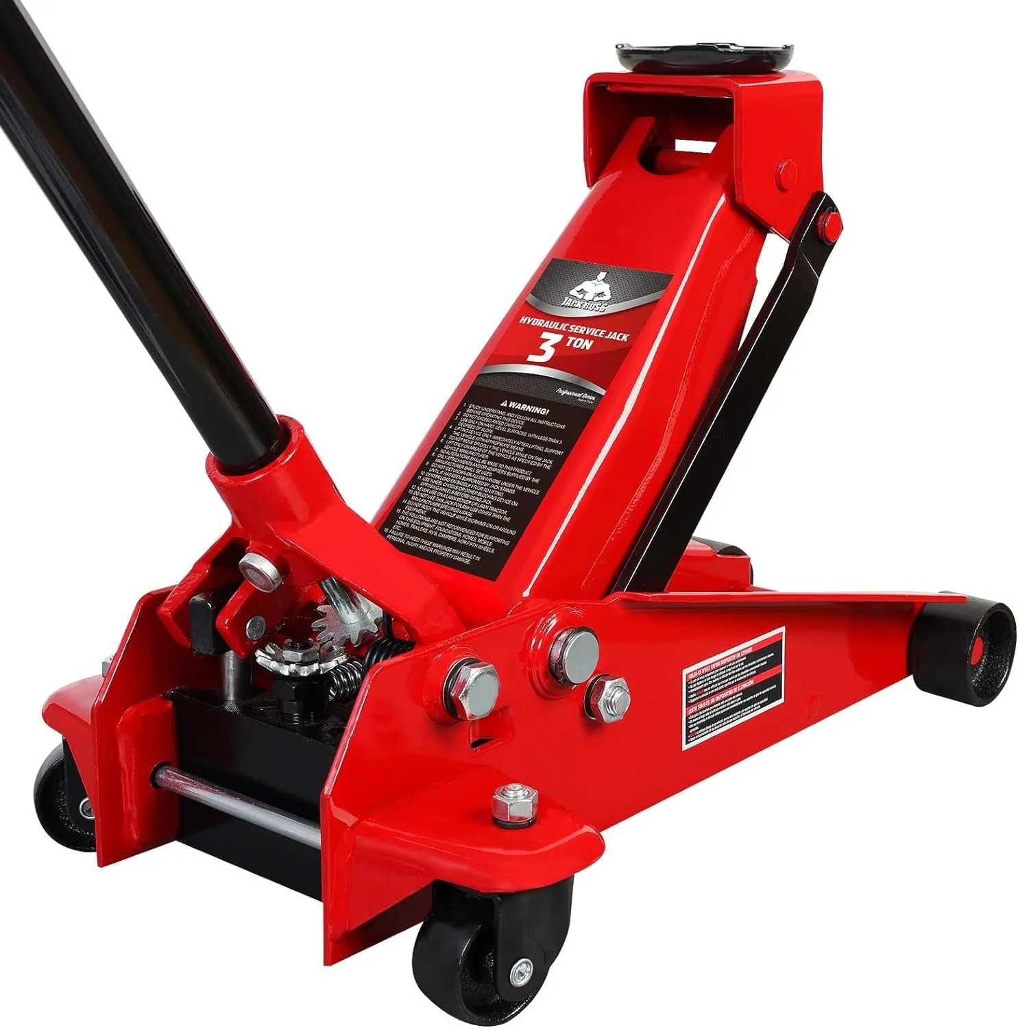 2026 3 Ton Hydraulic Floor Jack with Quick Lift Pump Car Jack, (6,000 lb) Capacity,Red,W83025