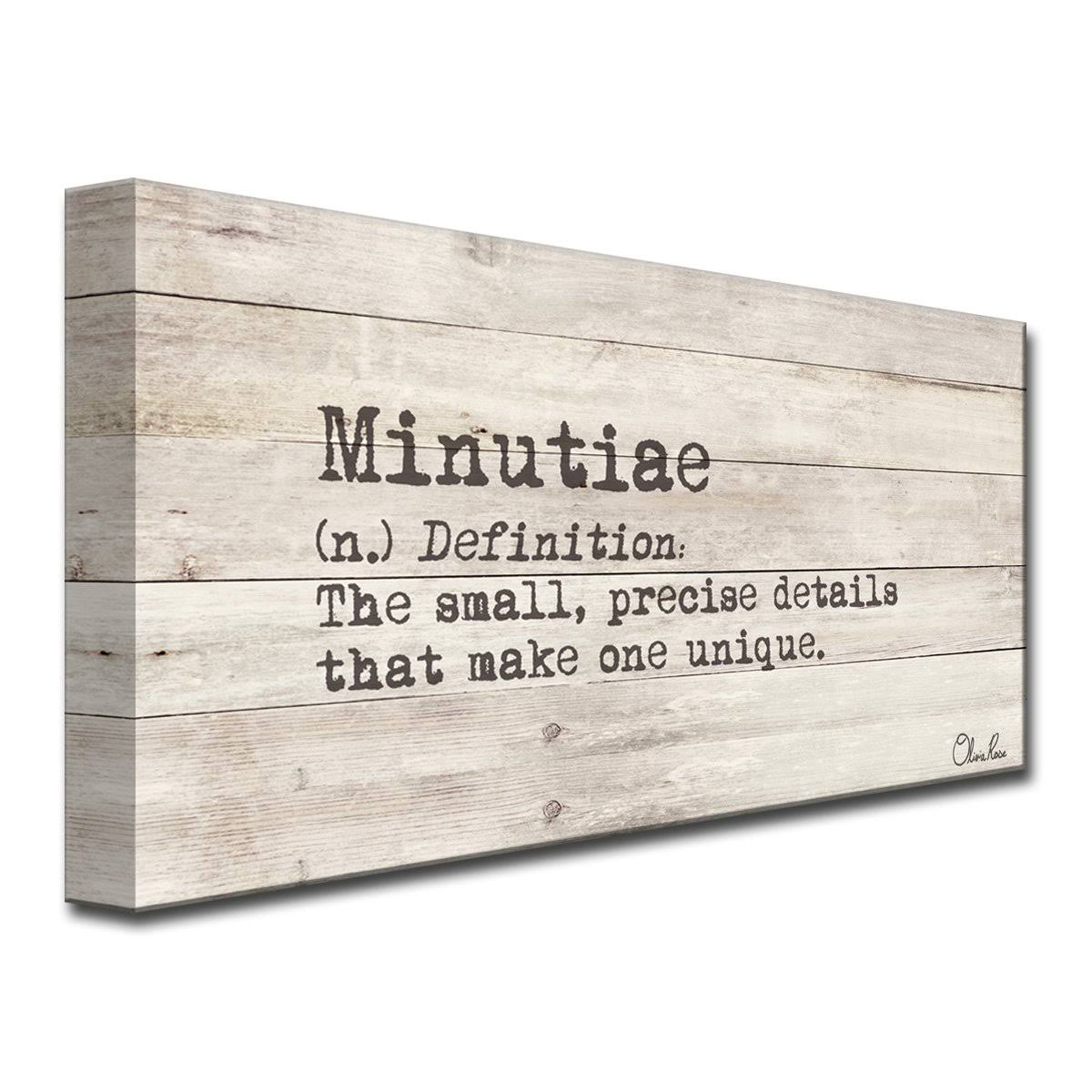 Olivia Rose &Define Minutiae& Inspirational Textual Canvas Art - 36x22 W x 18x22 H