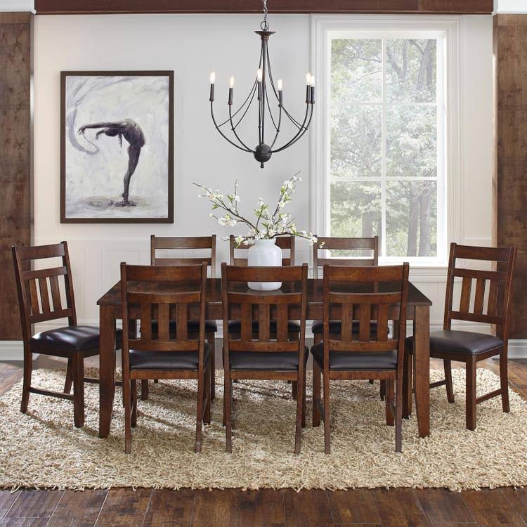 A-America Mason 72x22 Rectangular Leg Table with 12x22 Butterfly Leaf