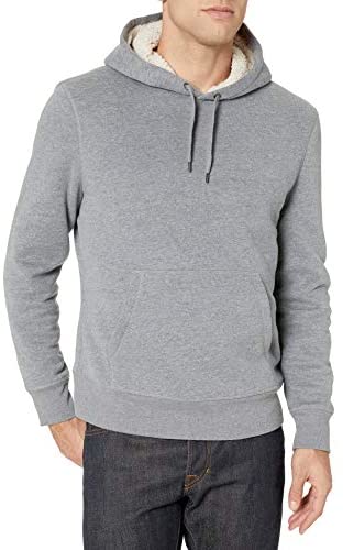 Men's Sherpa-Lined Pullover Hoodie Sweatshirt