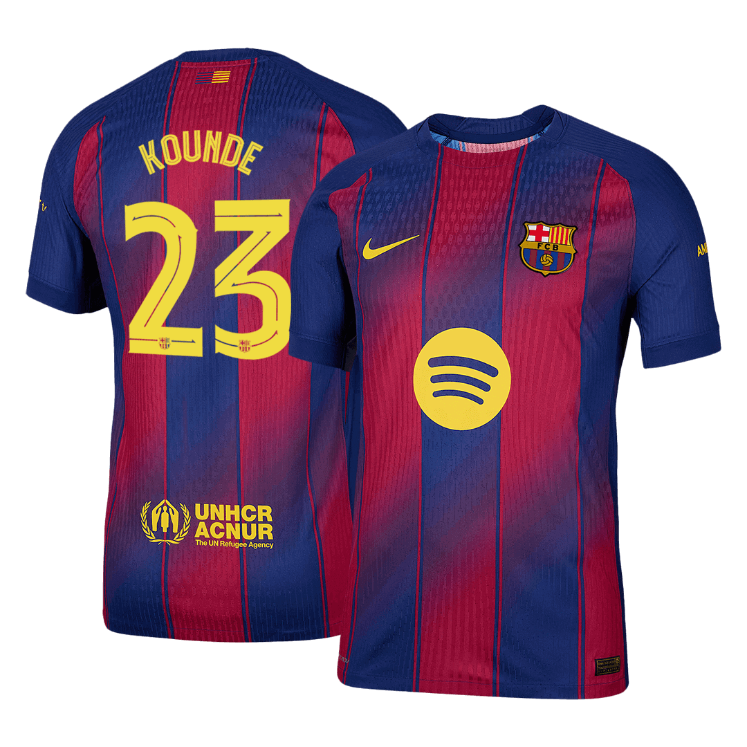 KOUNDE #23 Barcelona Home Player Version Jersey 2025/26 - UCL