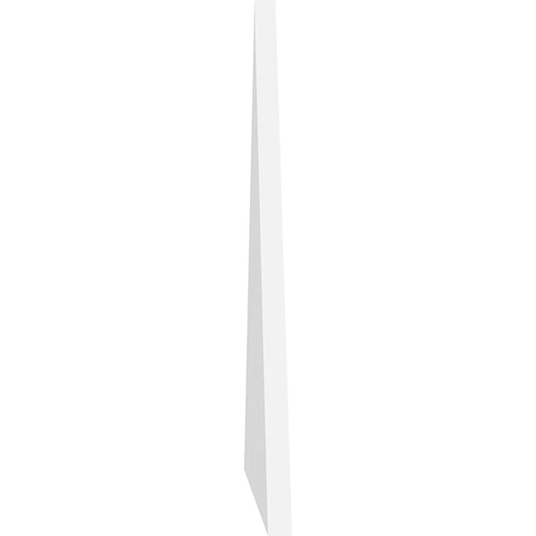 Ekena Millwork GVPTR80X2301SN 80x22W x 23-3/8x22H Triangle Surface Mount PVC Gable Vent 7/12 Pitch: Non-Functional, w/ 3-1/2x22W