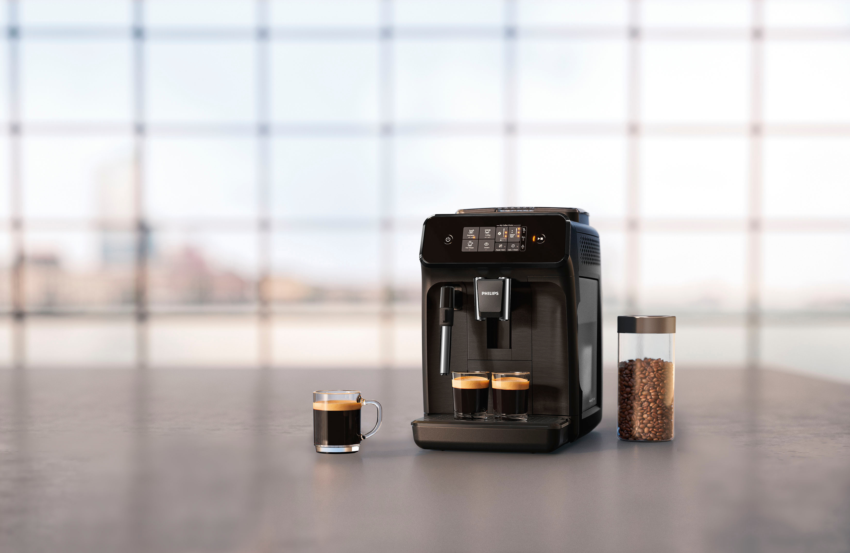 Philips - 1200 Series Fully Automatic Espresso Machine with Milk Frother - Black