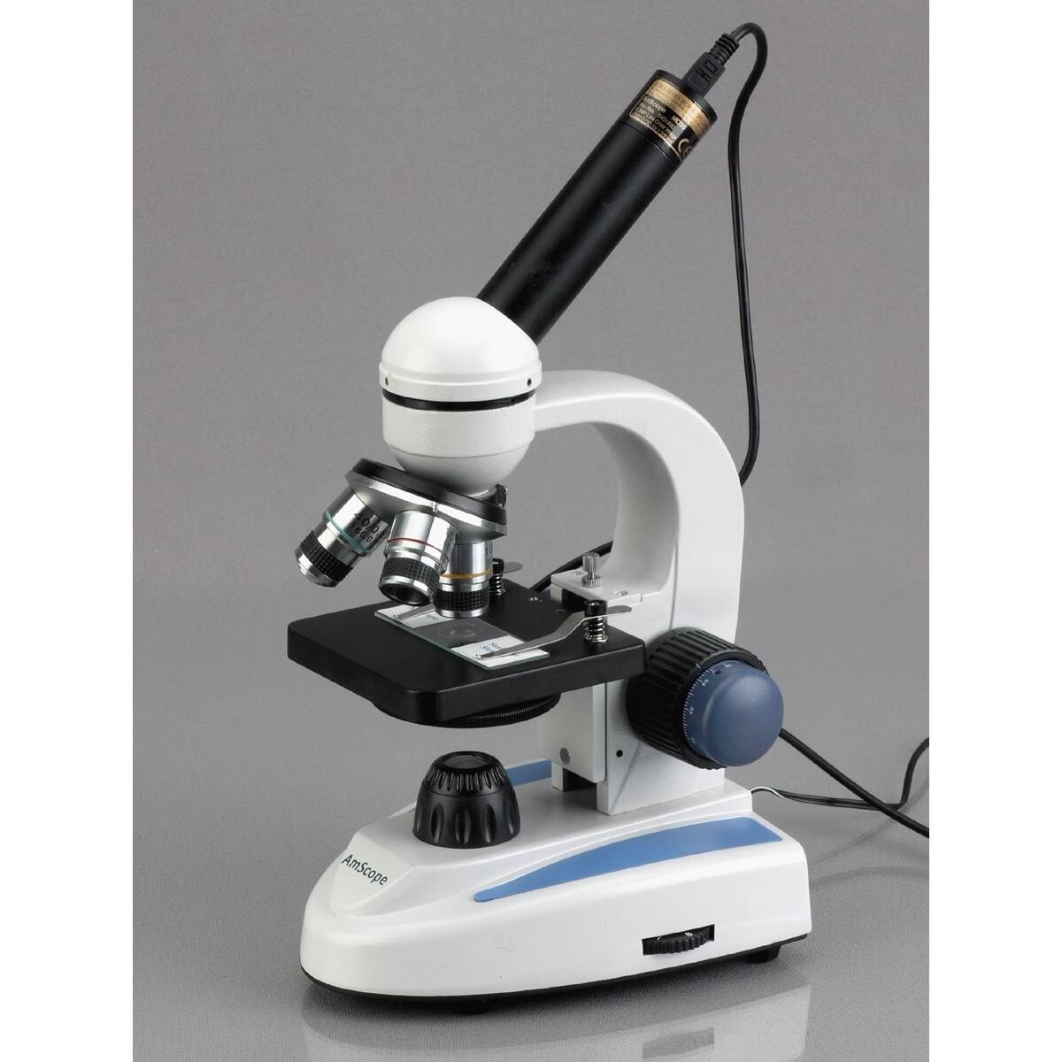 Amscope 40X-400X Biology Science Metal Glass Student Microscope + 2MP USB Digital Imager