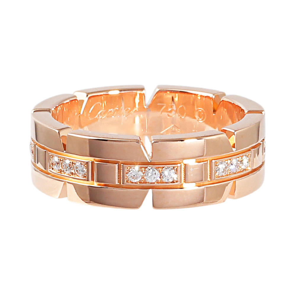 Cartier Tank Française Ring 18K Rose Gold Diamond