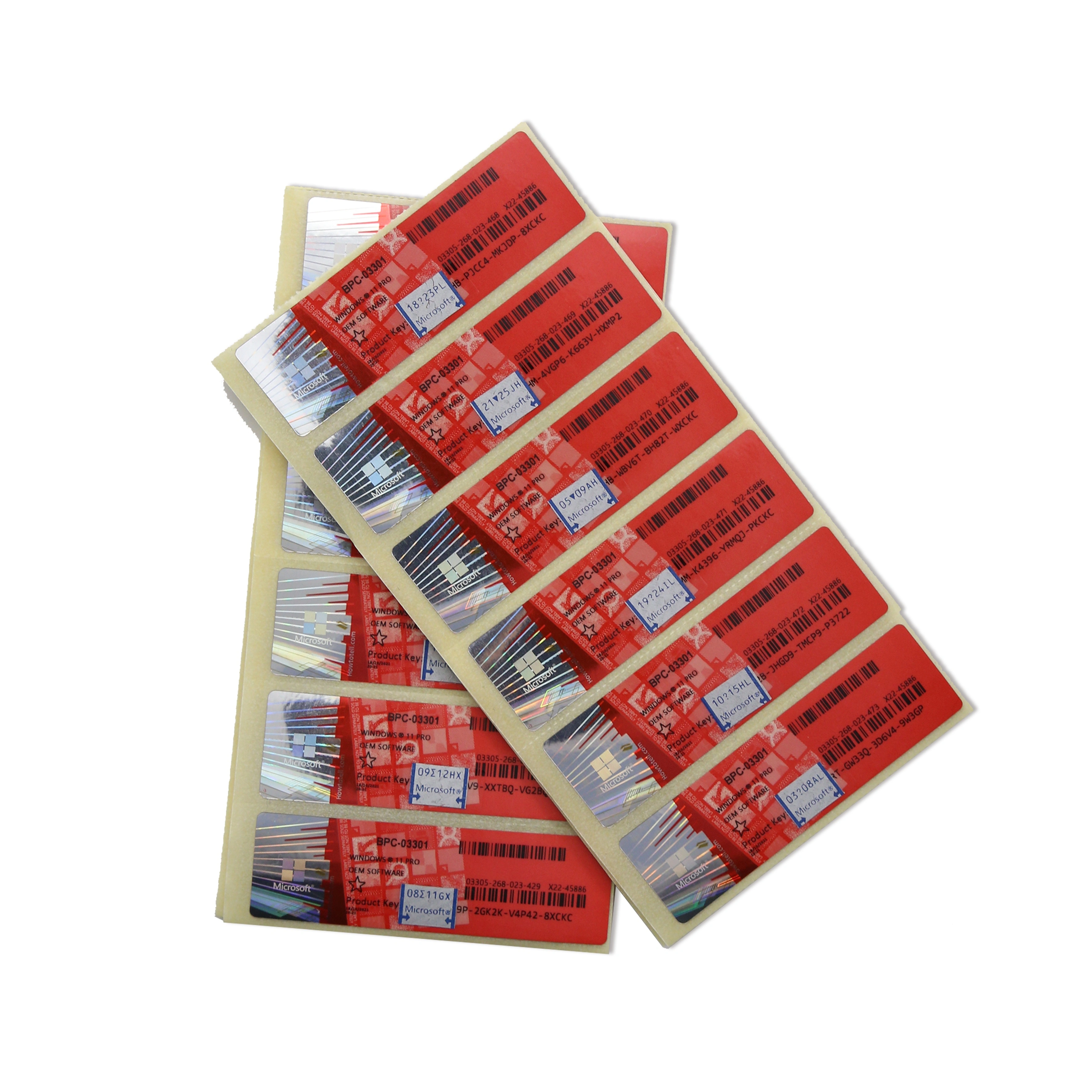 Windows 11 Pro COA Sticker-Red