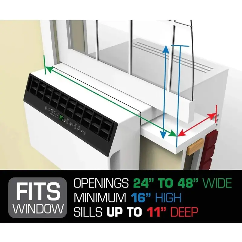 Soleus Air 8,000 BTU WiFi-Enabled Hybrid Window Air Conditioner – White