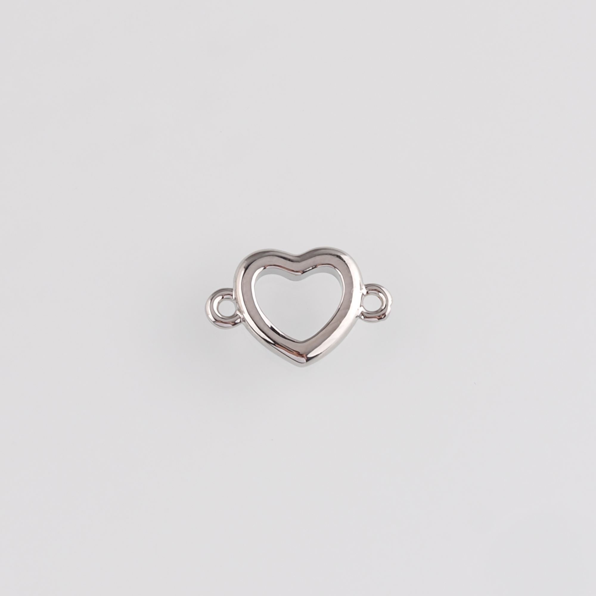 18K Gold Filled Heart Connector,Heart Charm Necklace Bracelet for DIY Jewelry Making Supply