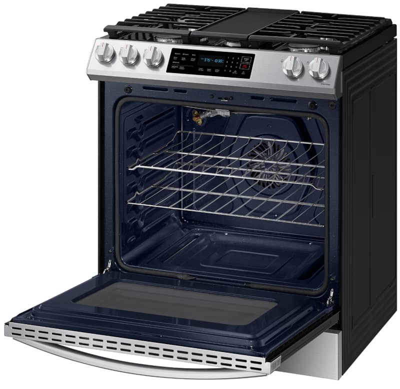Samsung ADA 6 Cu. Ft. Fingerprint Resistant Stainless Steel Slide-In Gas Range With Convection and Wi-Fi