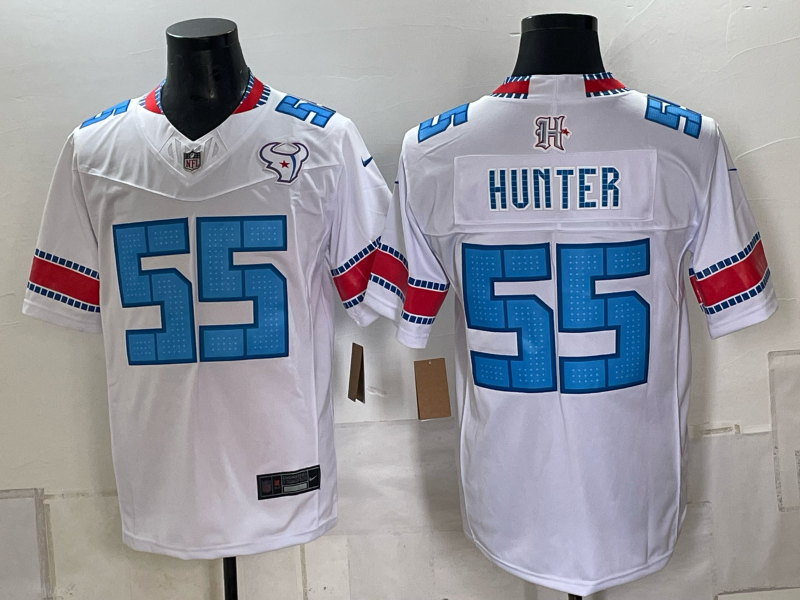 Men's Houston Texans Danielle Hunter #55 White 2026 Rivalries Collection Game Jersey