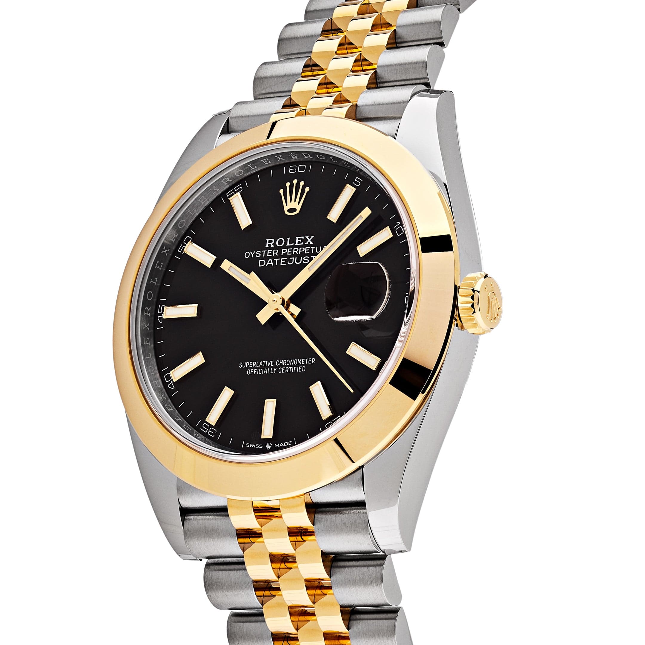 Rolex Datejust 41 126303 Stainless Steel Yellow Gold Black Dial Jubilee