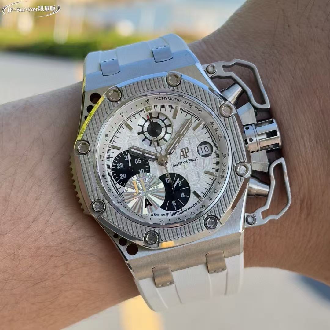 AP Royal Oak Offshore Survivor Limited Edition White case white dial