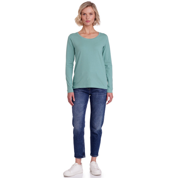 Famy 3 Damen Langarmshirts in Unifarben