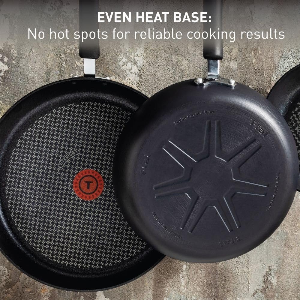 17-Piece Hard Anodized Nonstick Cookware Set Titanium Coating Thermo-Spot Black