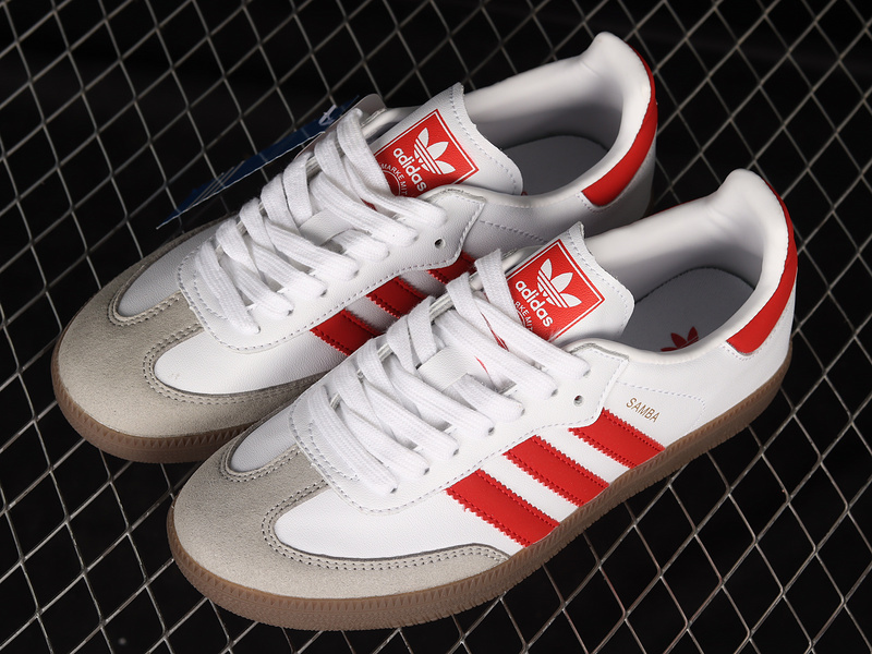 Adidas Samba Vegan Og Footwear White/Scarlet/Gum B44628