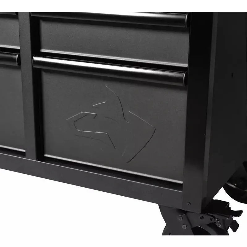 Premium 61″ Workshop Workbench – Heavy-Duty 15-Drawer Mobile Unit Featuring Solid Wood Worktop