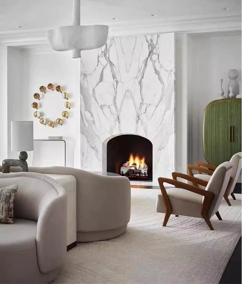 AH185 - Fireplace Masterpiece! Hand-painted Realistic Wall Art for Living Room