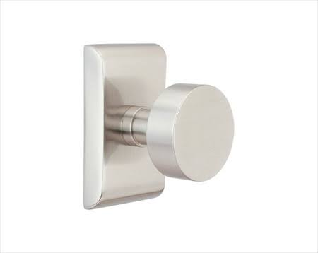 Emtek 5110ROUUS15 Passage Round Knob with Square Rose Finish: Satin Nickel